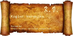 Kogler Veronika névjegykártya